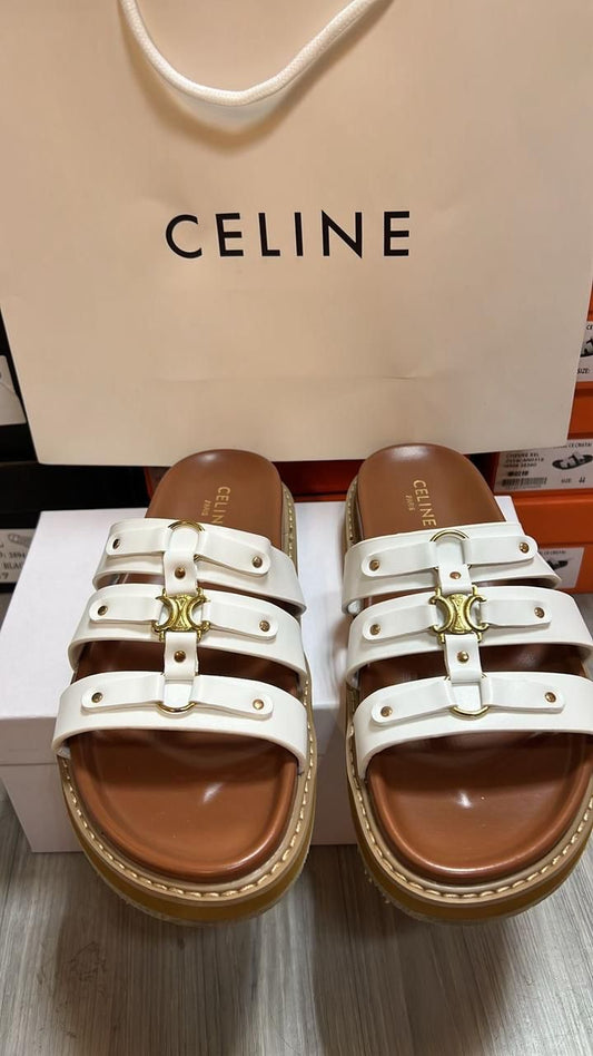 CELINE 3STRAP SANDEL LEATHER